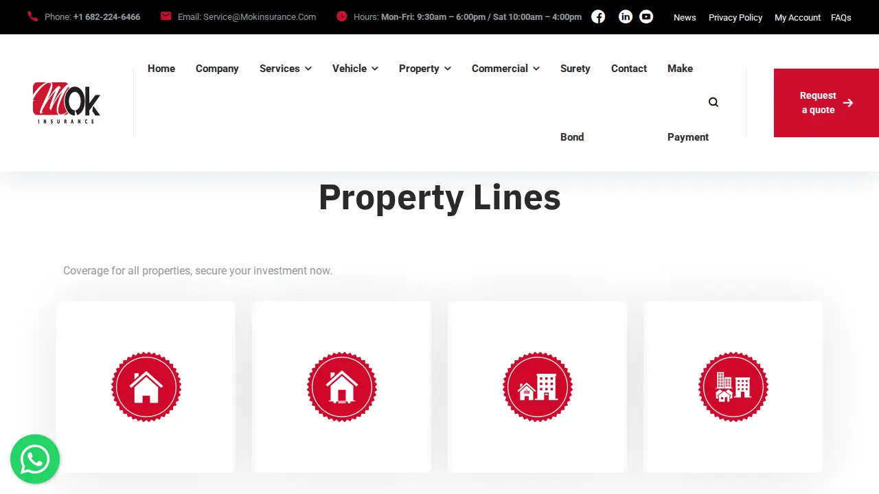 MOK Insurance & Tax services page