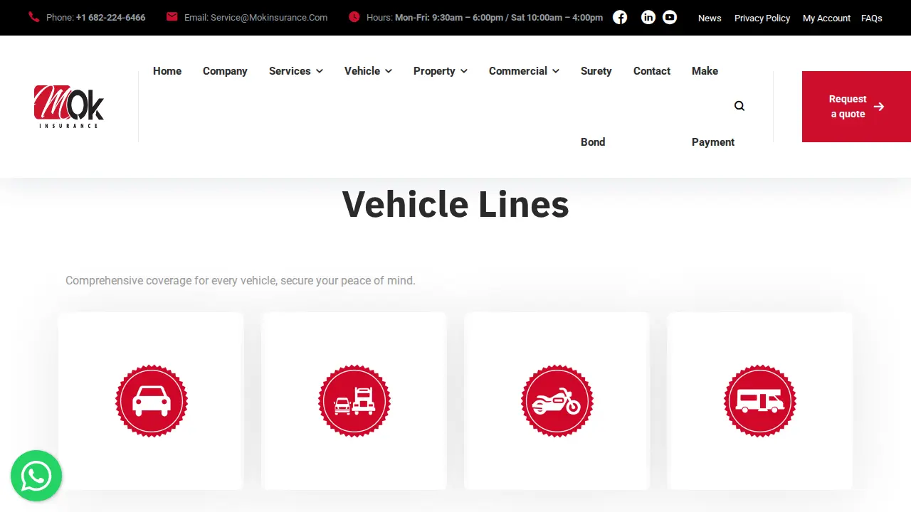 MOK Insurance & Tax services page