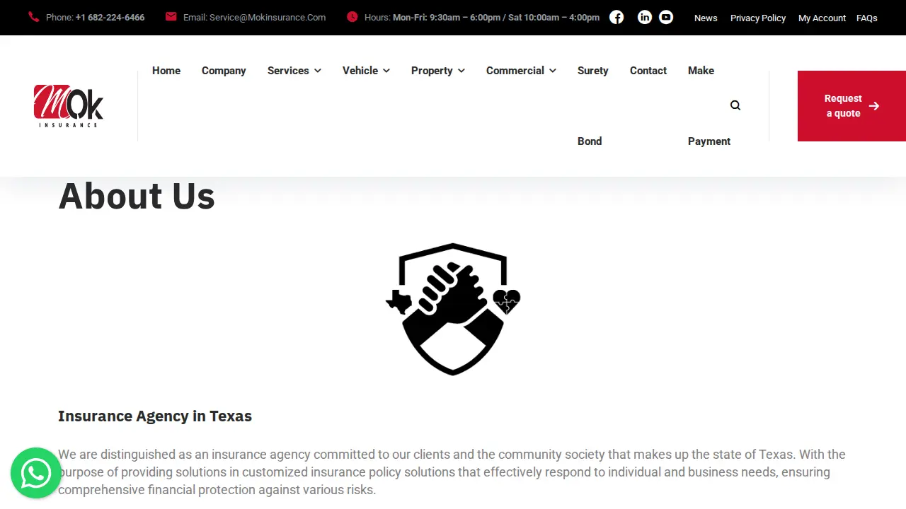 MOK Insurance & Tax services page