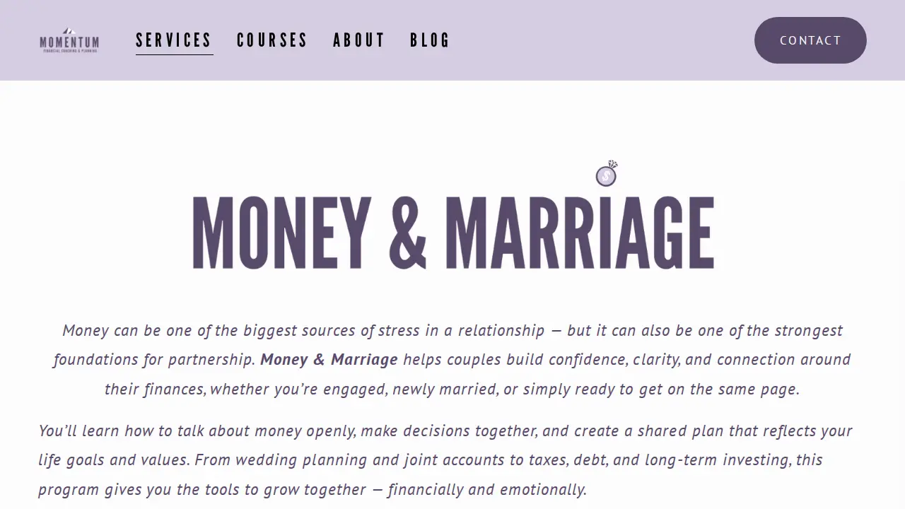 Momentum Financial Planning LLC page