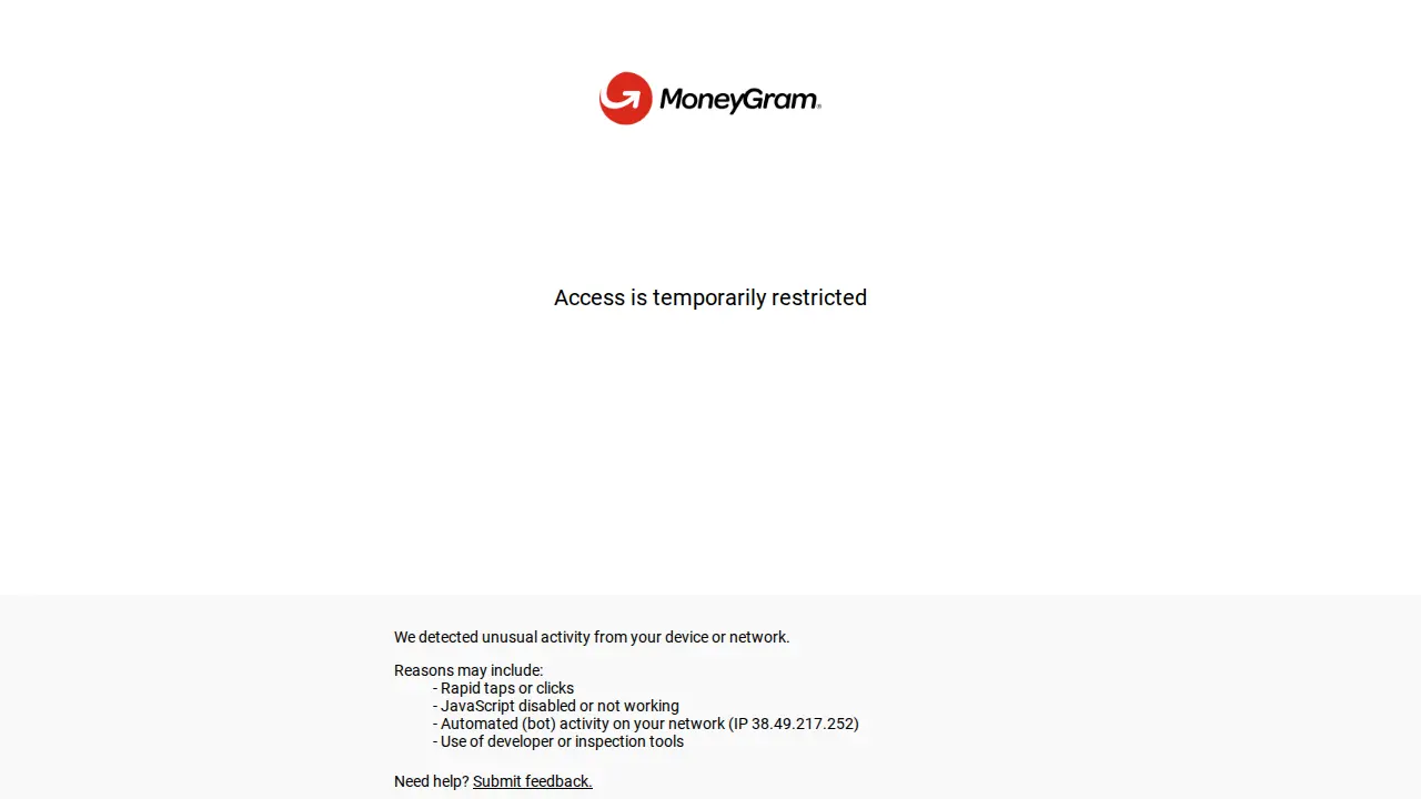 MoneyGram page