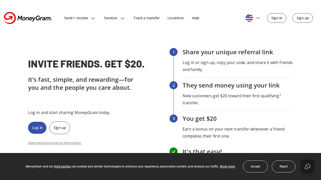 MoneyGram page