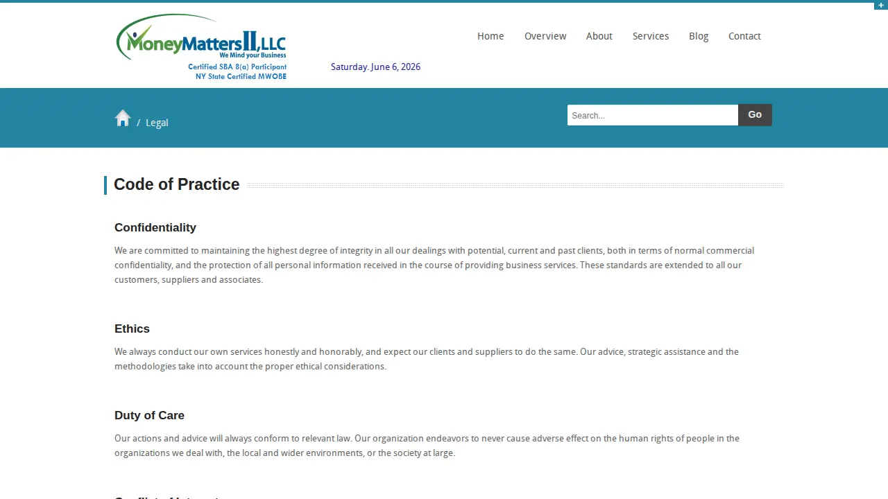 Money Matters, LLC page