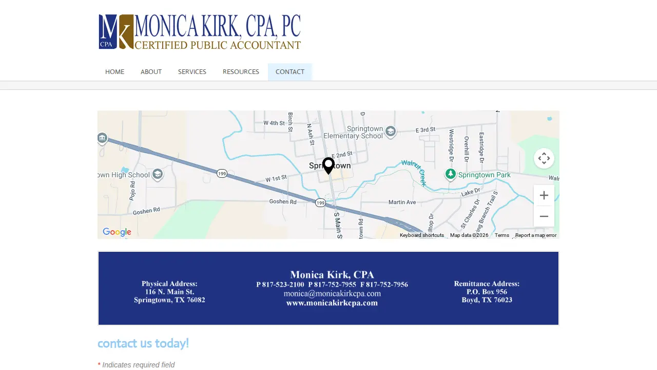 Monica Kirk CPA PC page