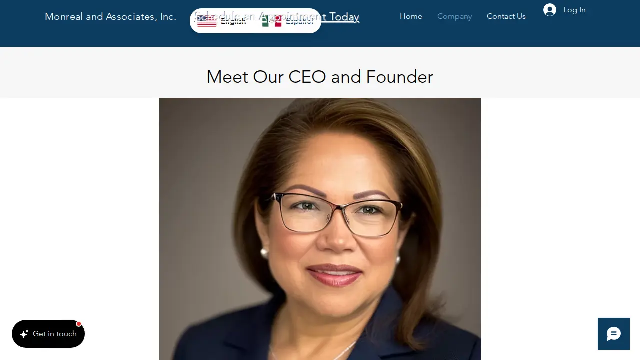 Monreal & Associates, Inc. page