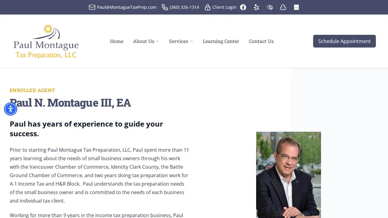 Paul Montague Tax Preparation LLC page