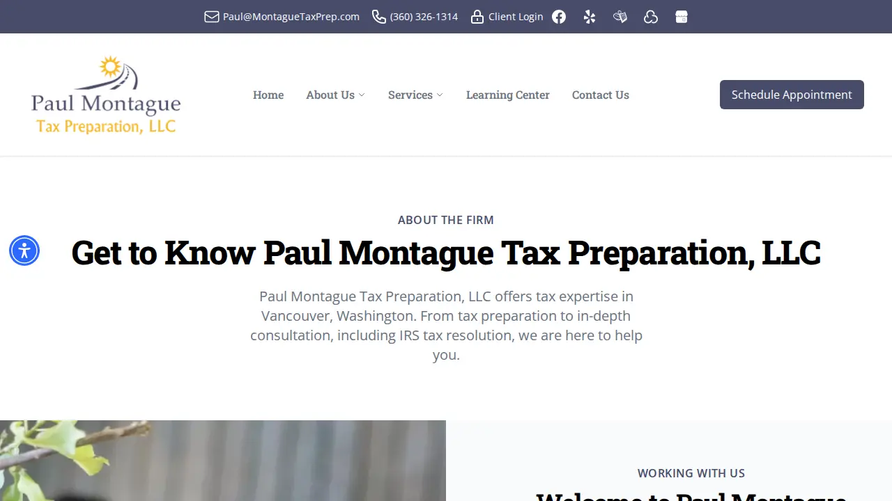 Paul Montague Tax Preparation LLC page