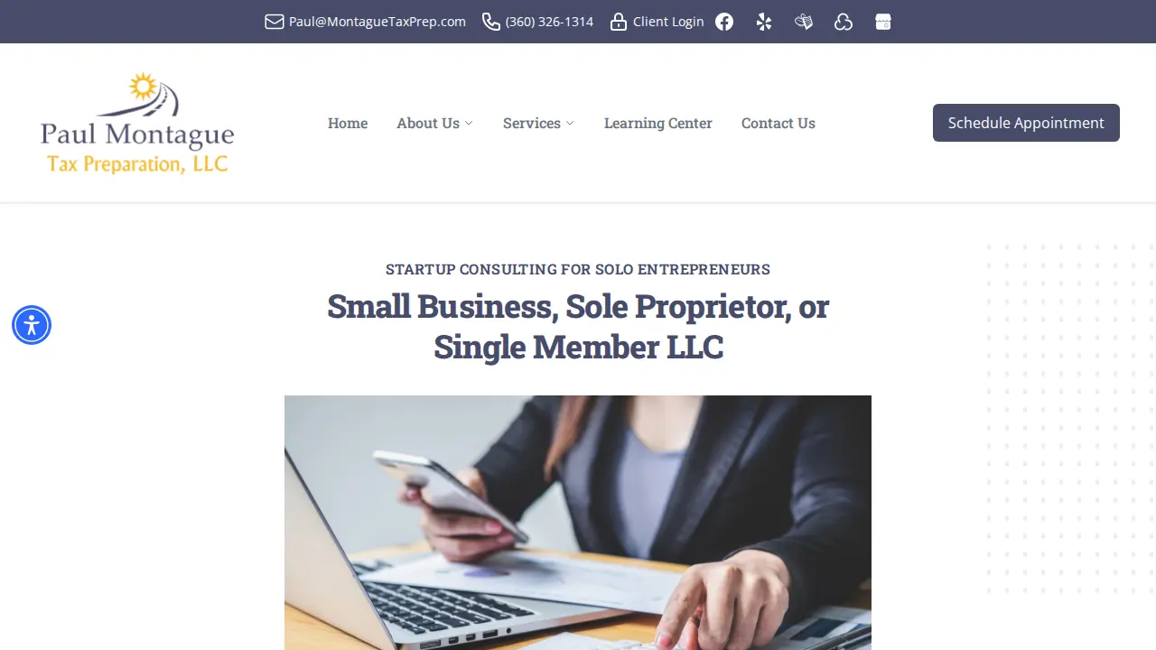 Paul Montague Tax Preparation LLC page