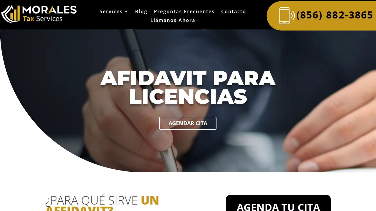 Morales Tax Services page