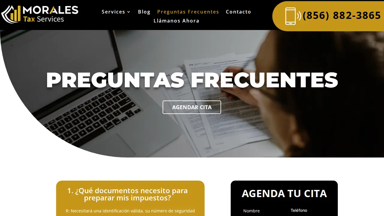 Morales Tax Services page