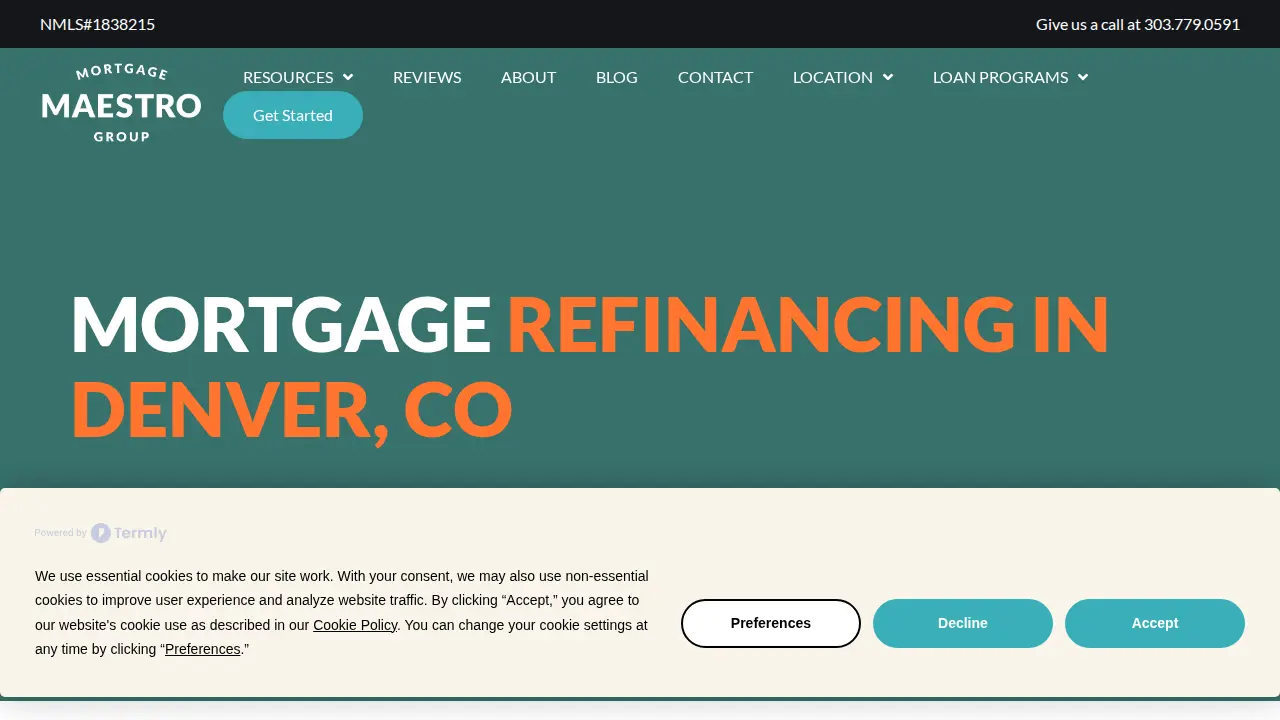 Mortgage Maestro Group page