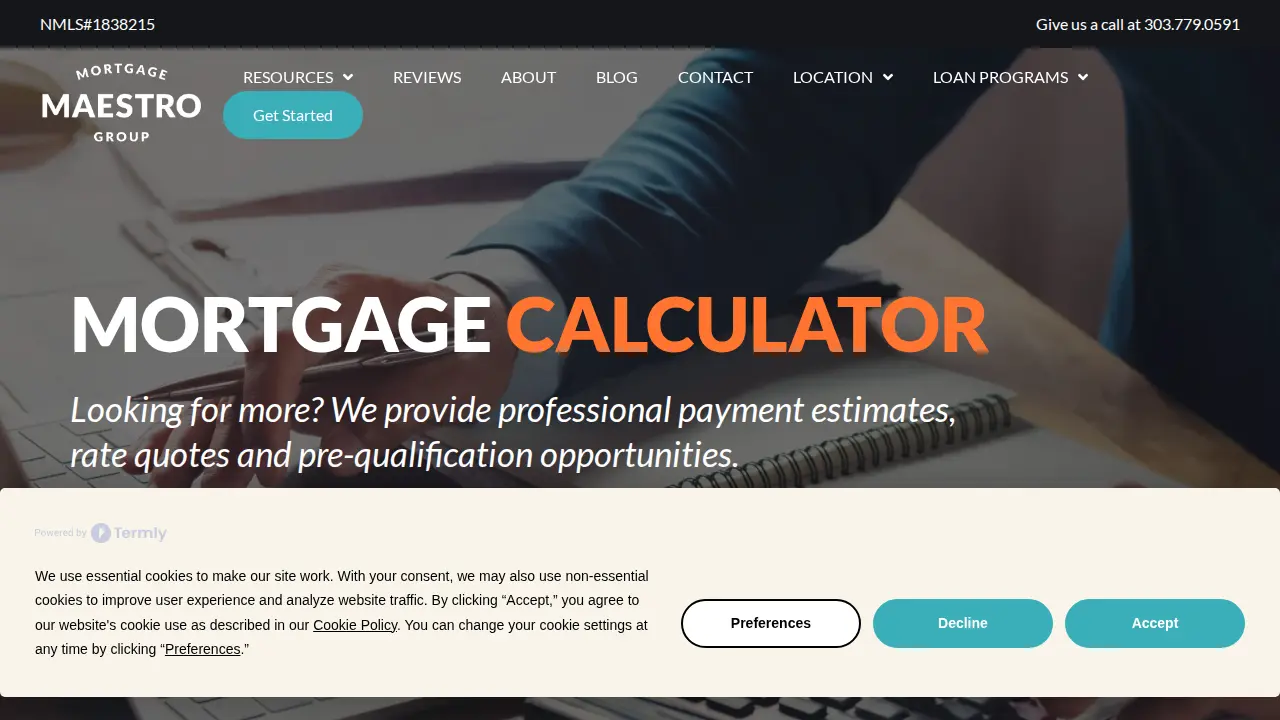 Mortgage Maestro Group page