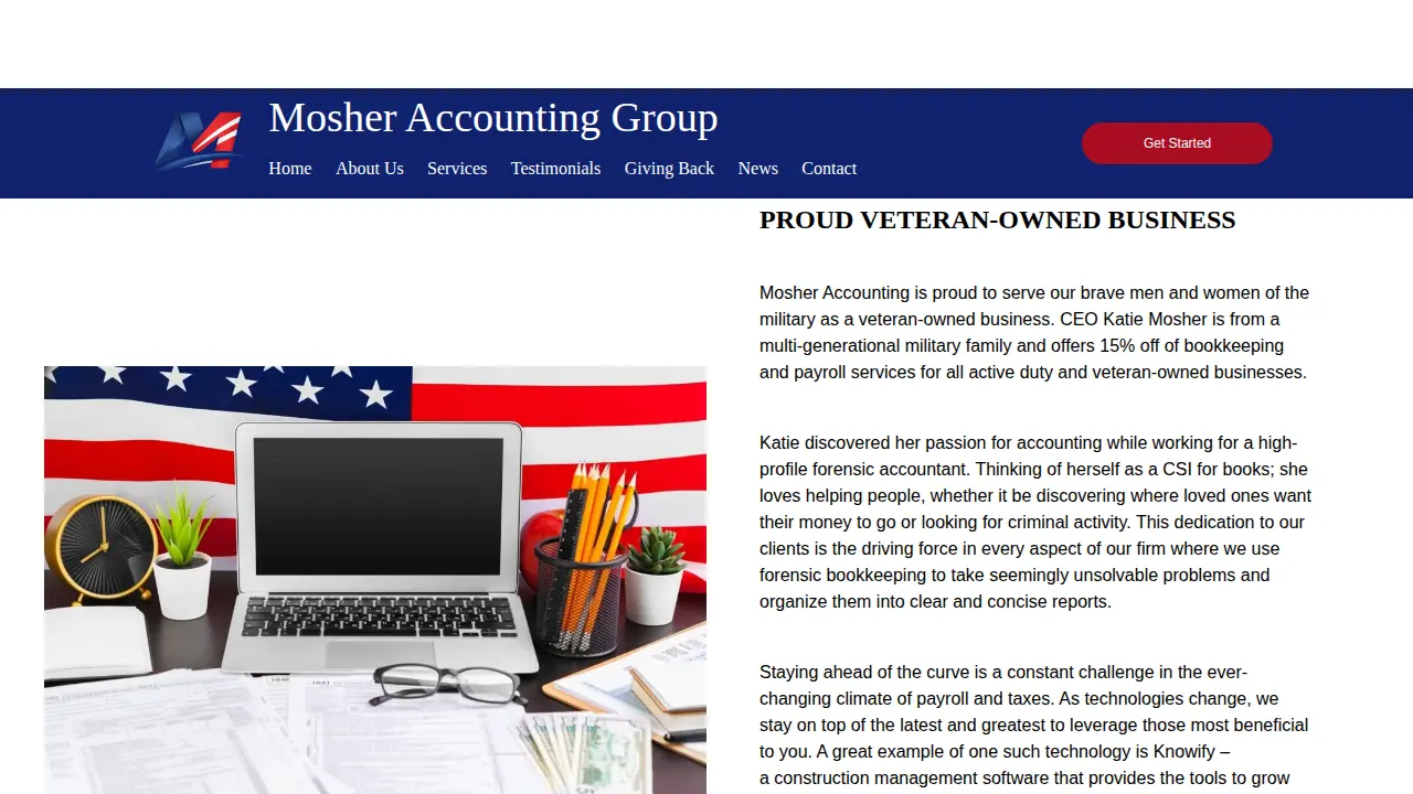 Mosher Accounting Group LLC page