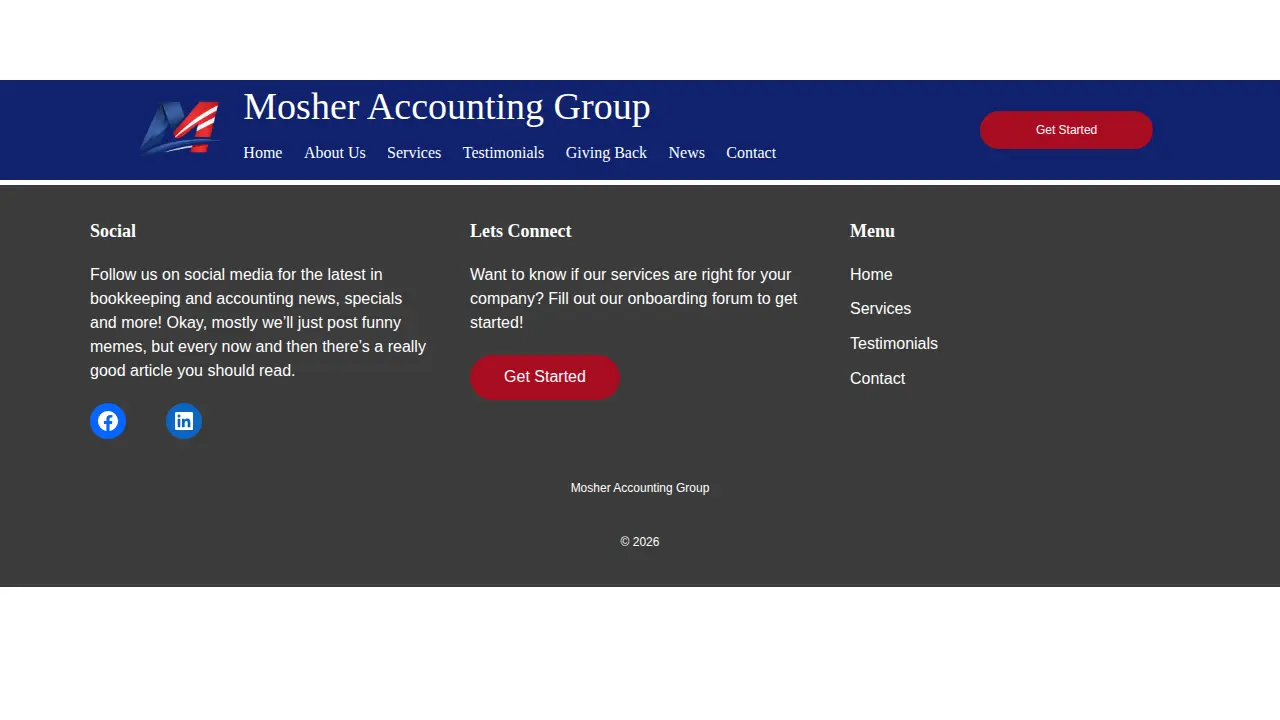Mosher Accounting Group LLC page