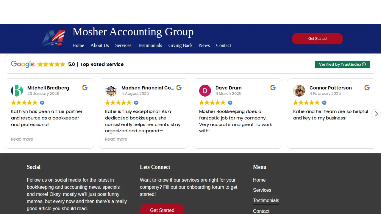 Mosher Accounting Group LLC page