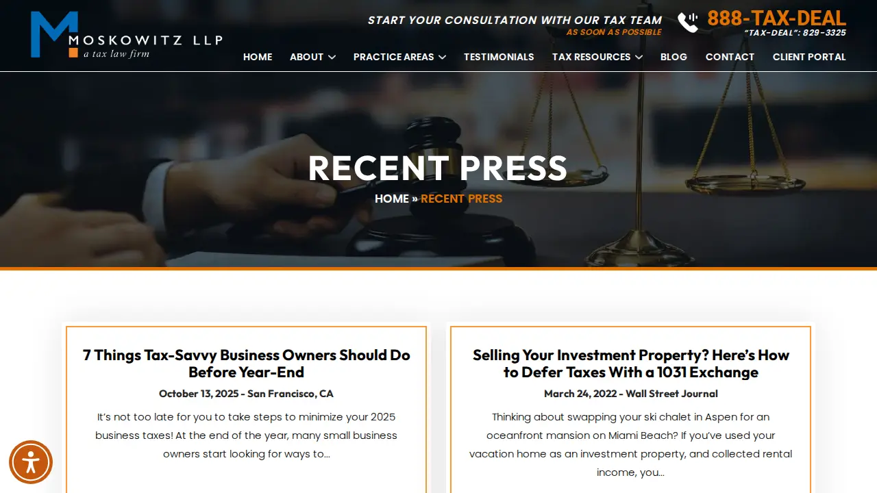 Moskowitz LLP page