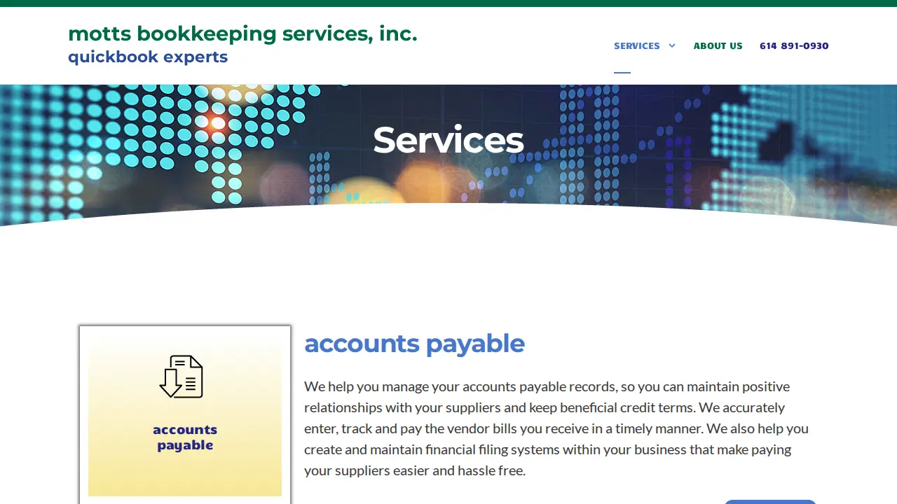 Motts Bookkeeping Services Inc page