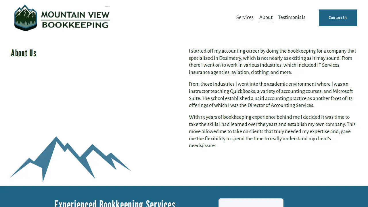 Mountain View Bookkeeping LLC page
