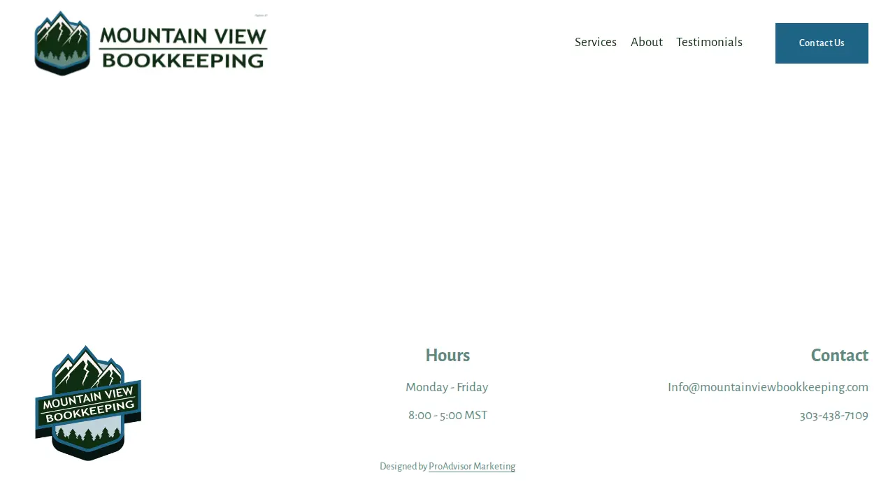 Mountain View Bookkeeping LLC page