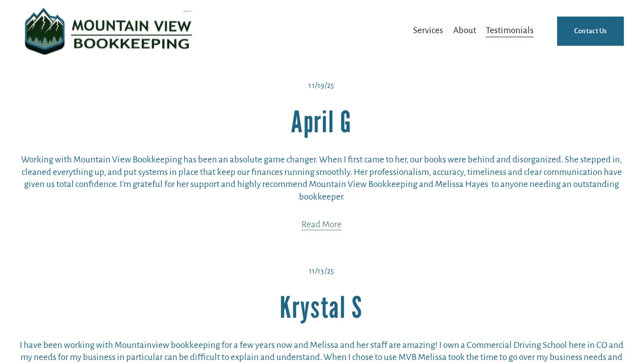 Mountain View Bookkeeping LLC page