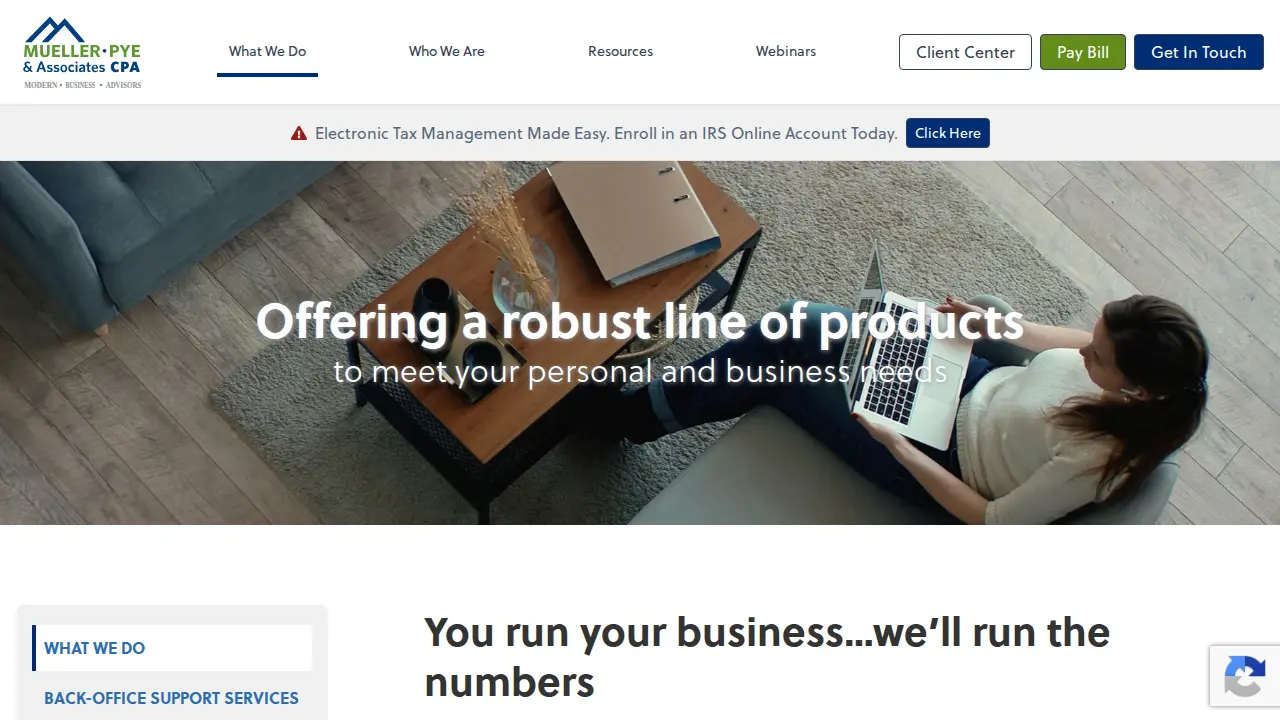 Mueller Pye & Associates CPA page