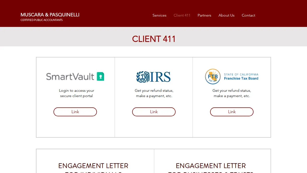 Muscara & Pasquinelli CPA'S page
