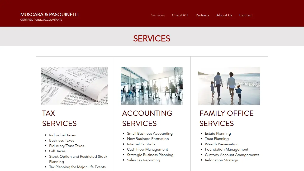 Muscara & Pasquinelli CPA'S page