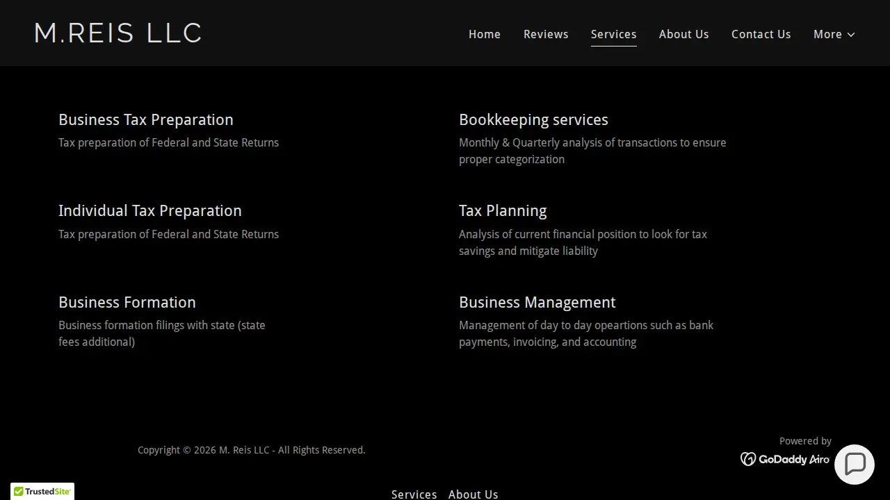 M. Reis LLC page