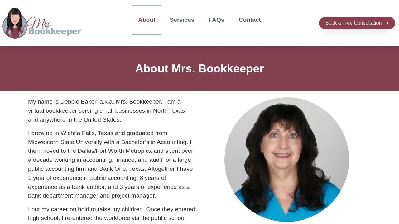 Mrs Bookkeeper page