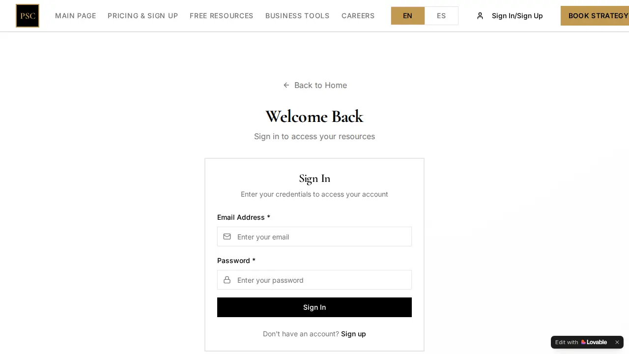 Premium Services Corporation page