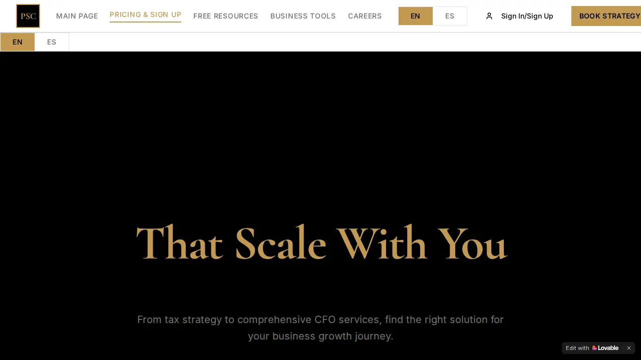Premium Services Corporation page