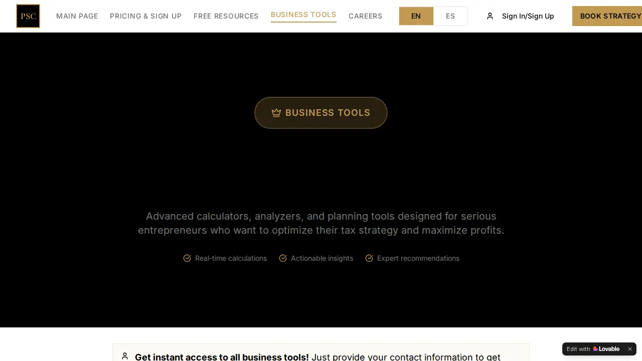 Premium Services Corporation page