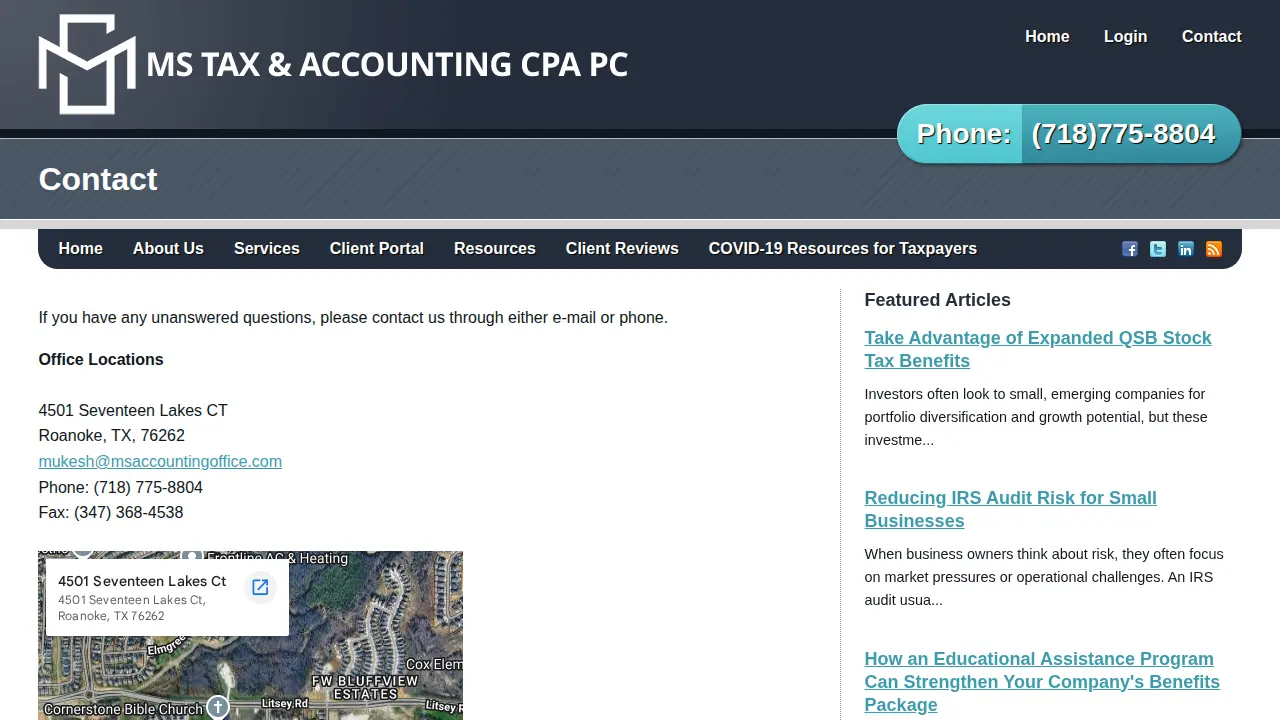 MS Accounting Solutions CPA, P.C. page