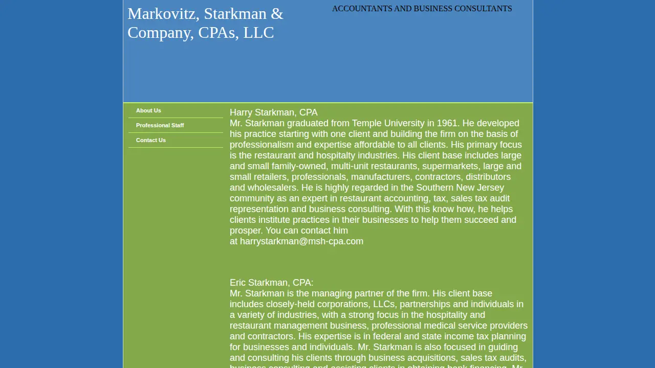 Markovitz Starkman & Co page