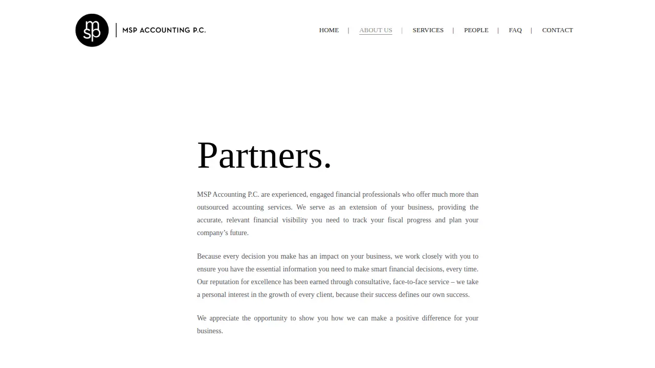 MSP ACCOUNTING PC page