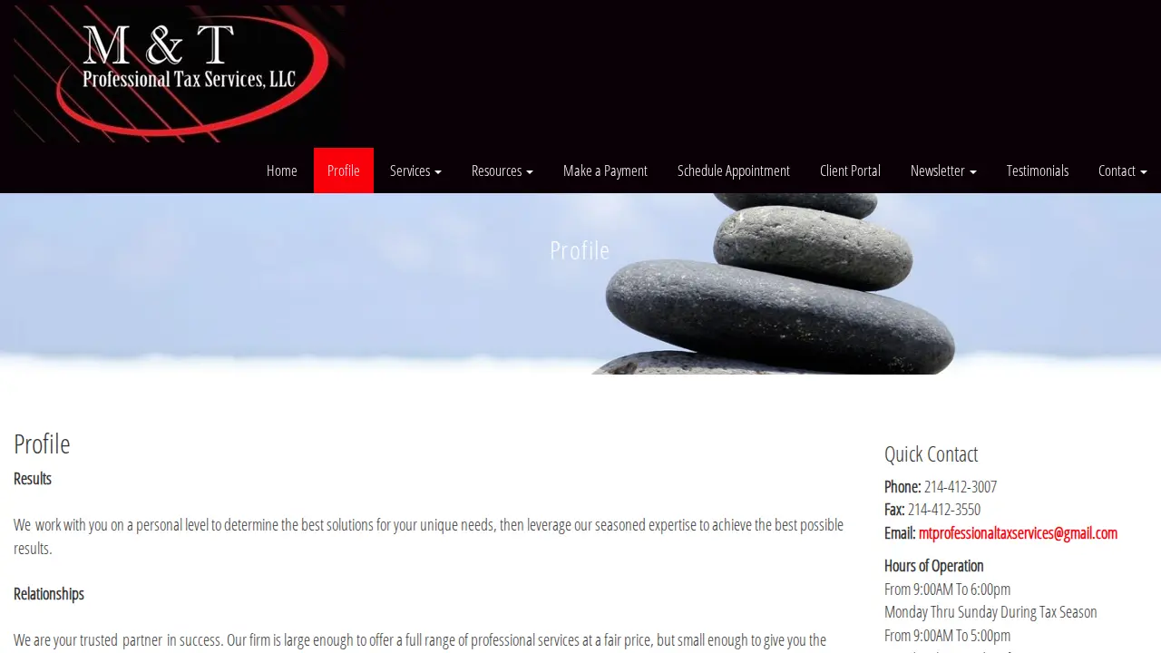 M&T Professional Tax Services LLC page