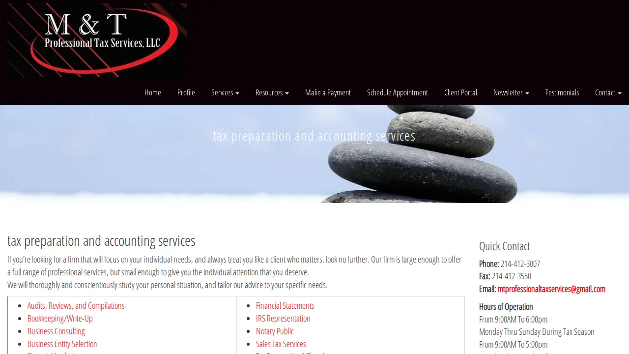 M&T Professional Tax Services LLC page