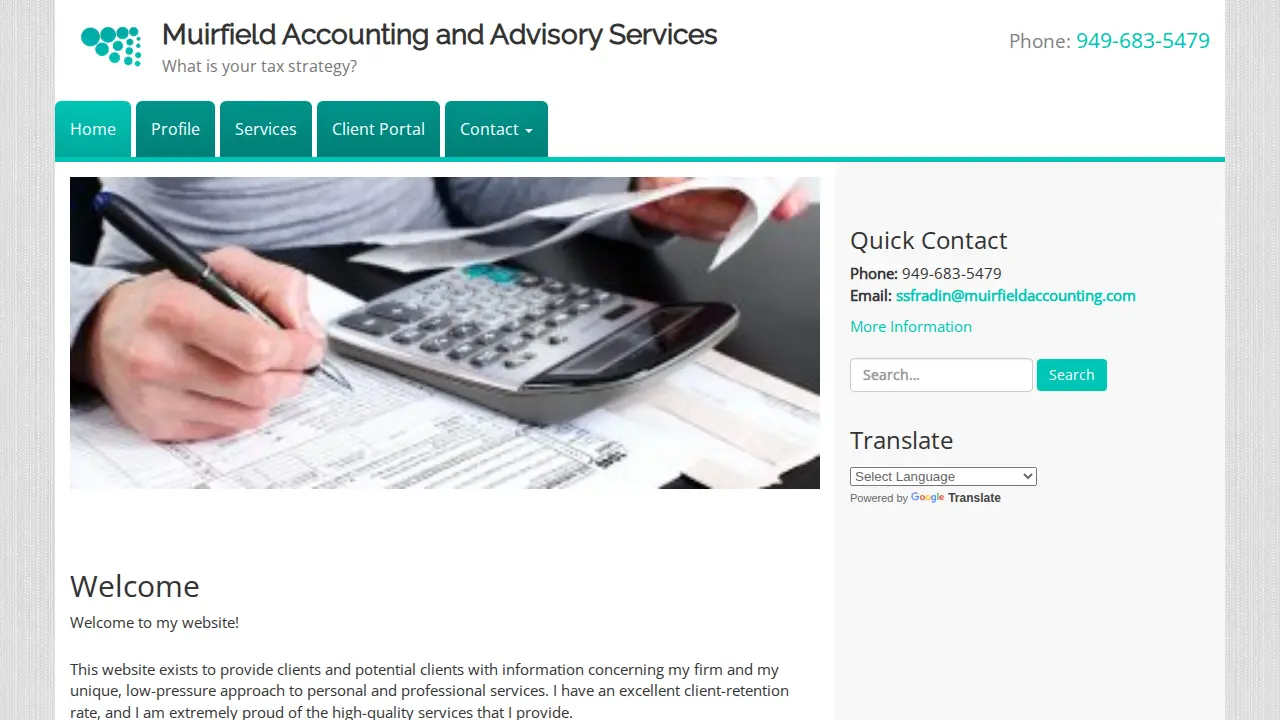 Muirfield Accounting page