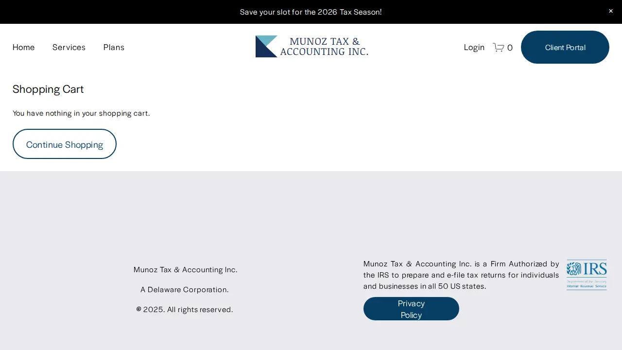Munoz Tax & Accounting Inc. page