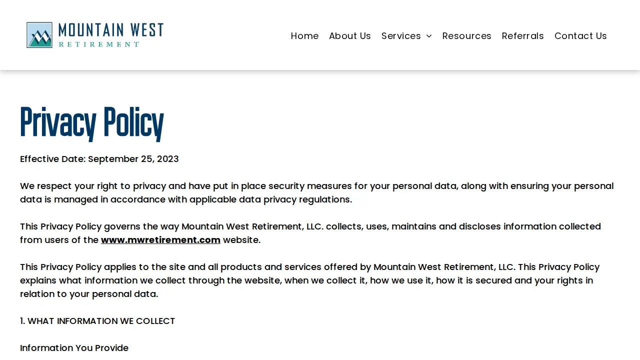Mountain West Retirement, LLC page