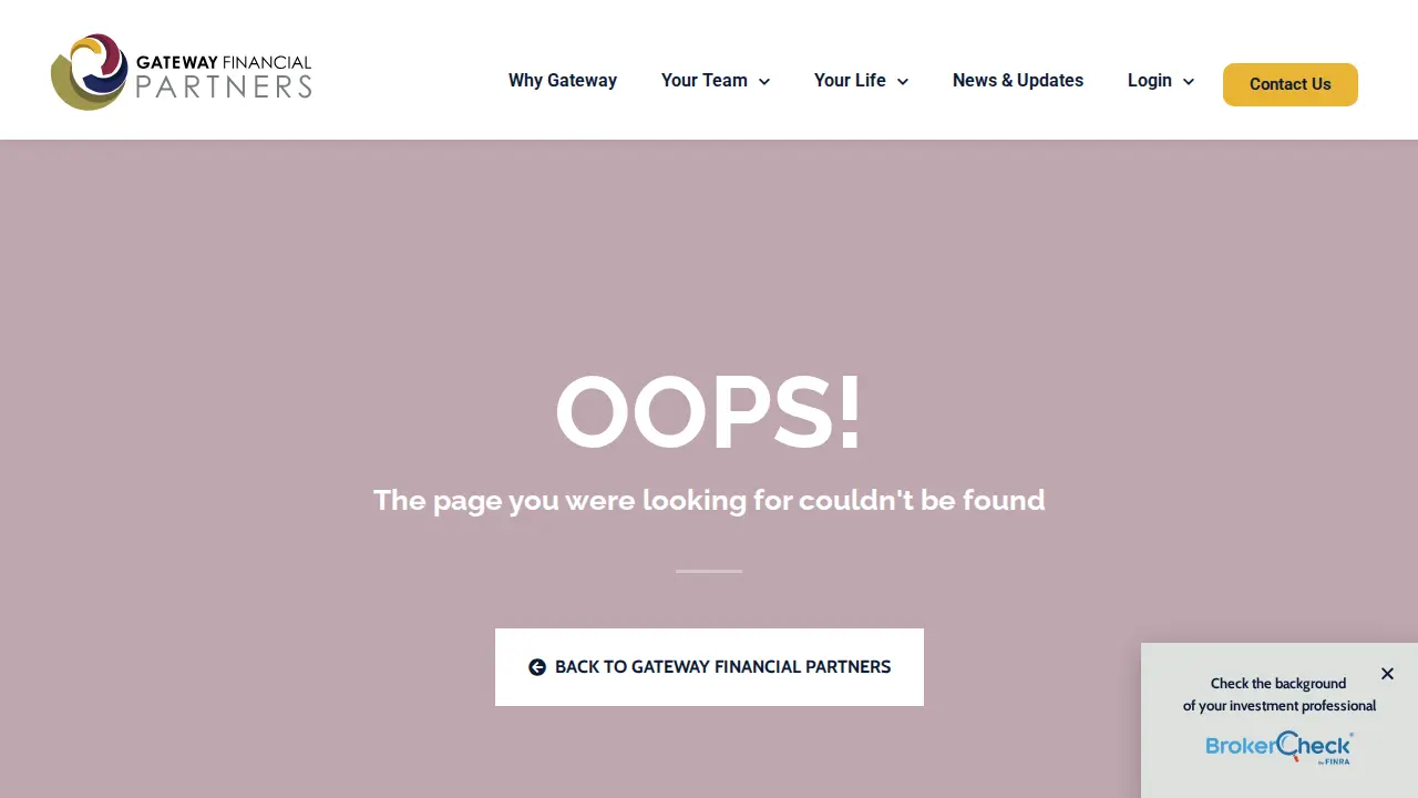 Gateway Financial Partners | William J. Goldsmith, CFP®, CLU® page