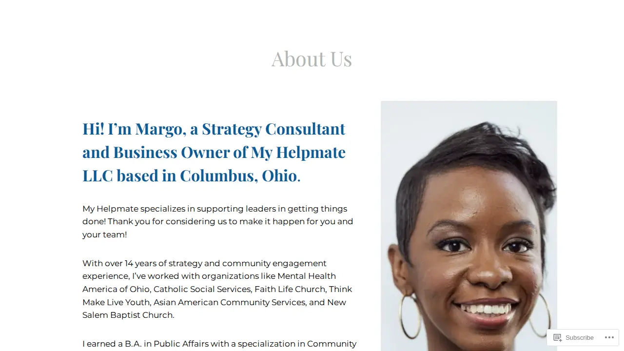 My Helpmate Consulting page