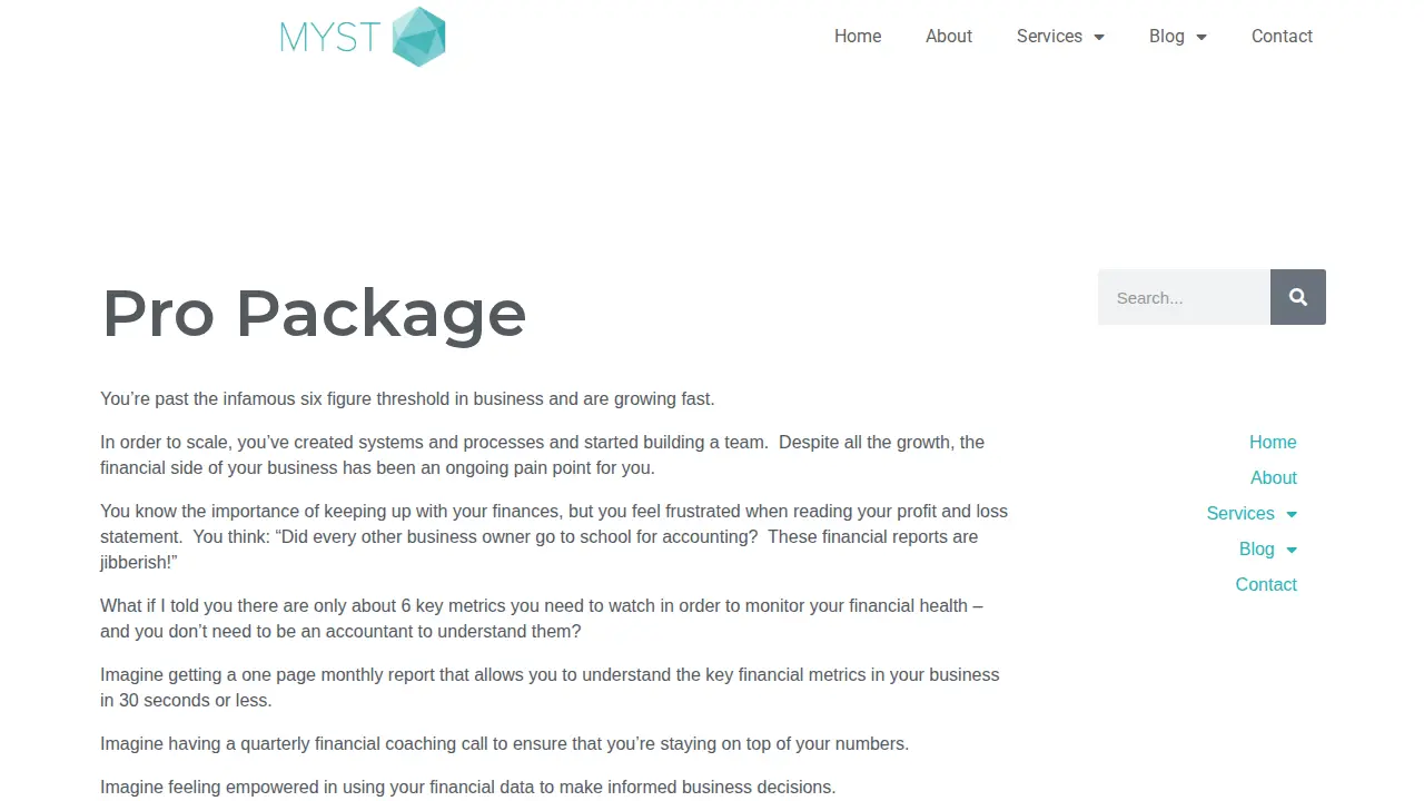 Myst Bookkeeping page