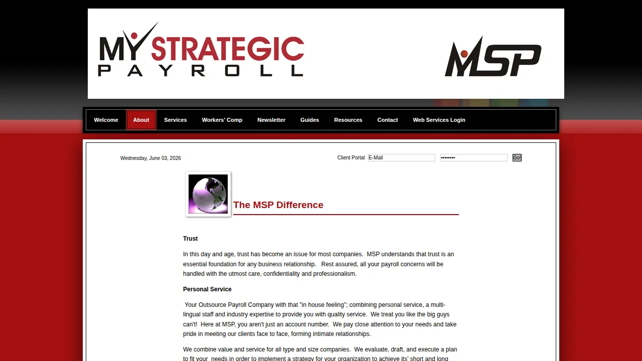 My Strategic Payroll page
