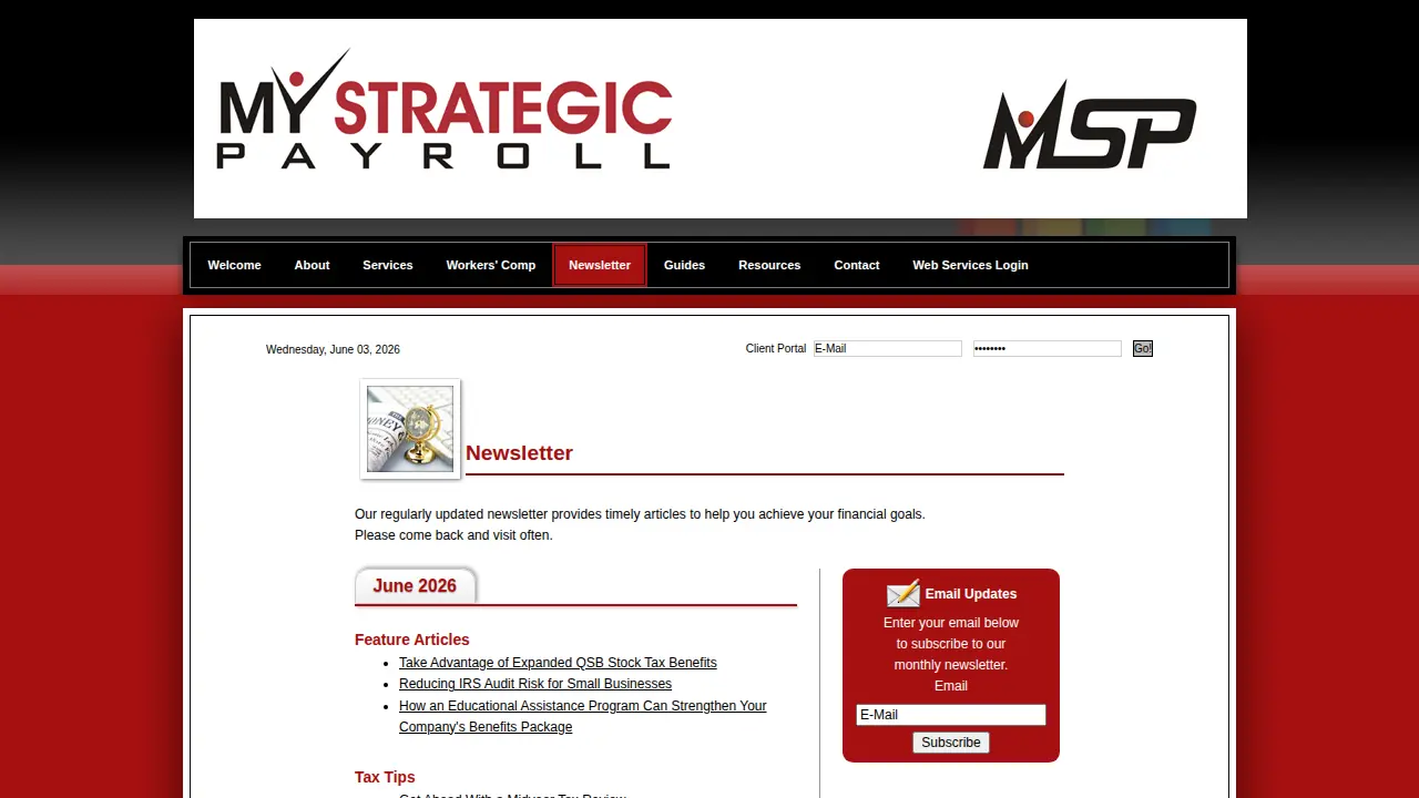 My Strategic Payroll page
