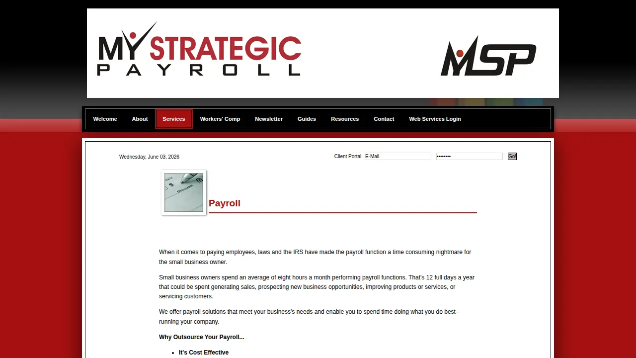 My Strategic Payroll page