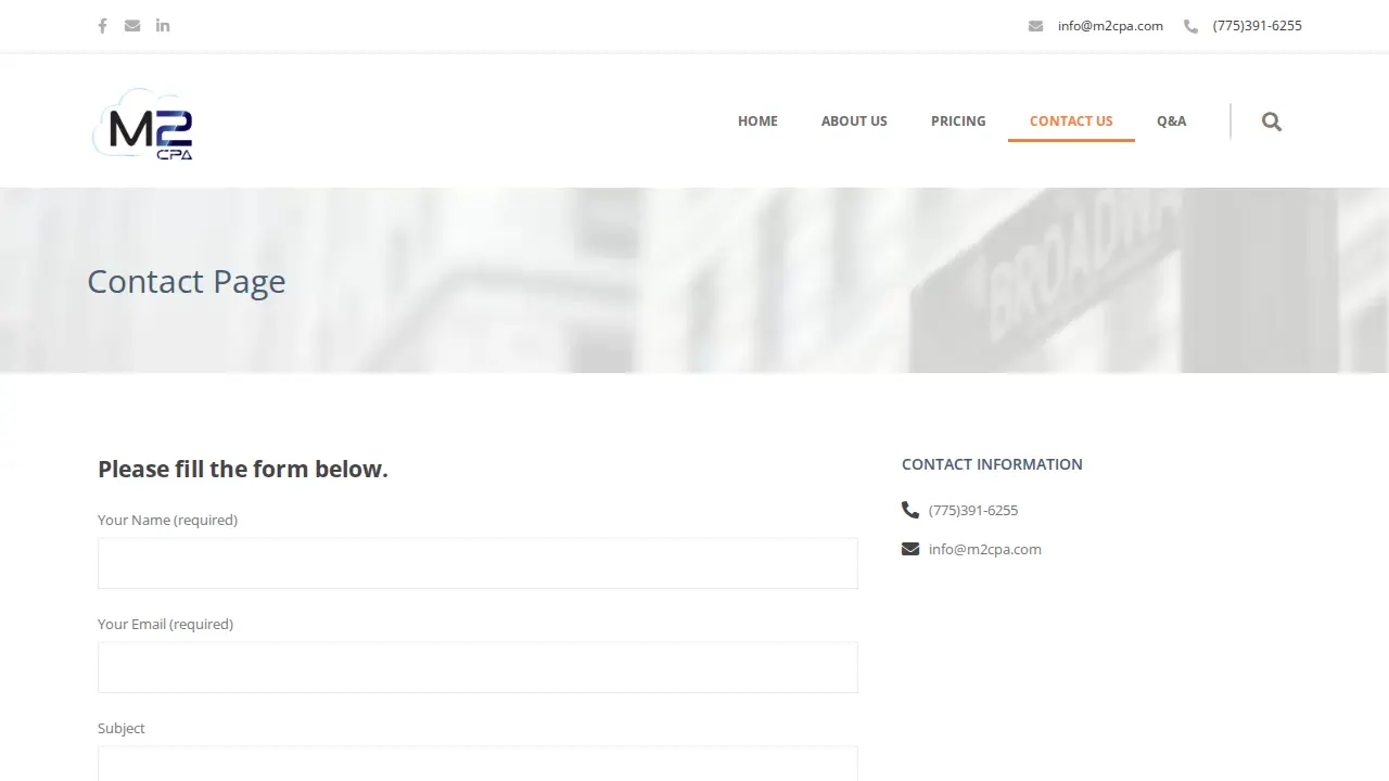 M2 CPA website