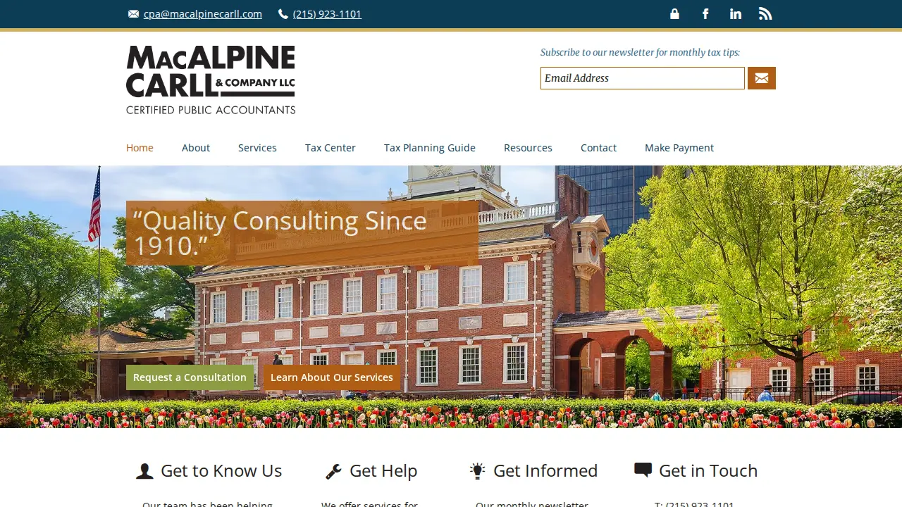 Mac Alpine Carll & Co page