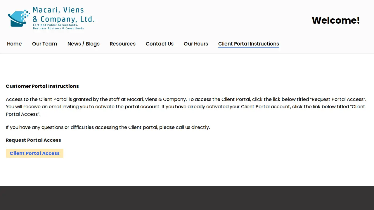 Macari, Viens & Company page