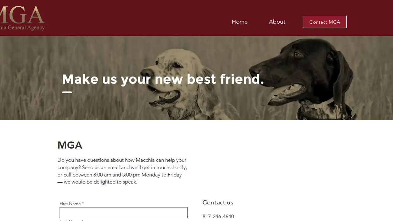 Macchia General Agency page